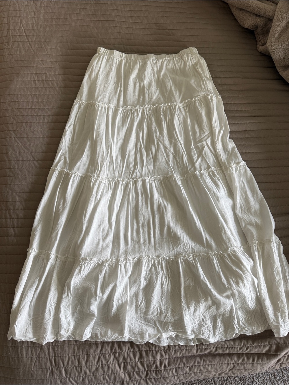 Brandy Melville Tiered Maxi Skirt with Elastic Waist S
